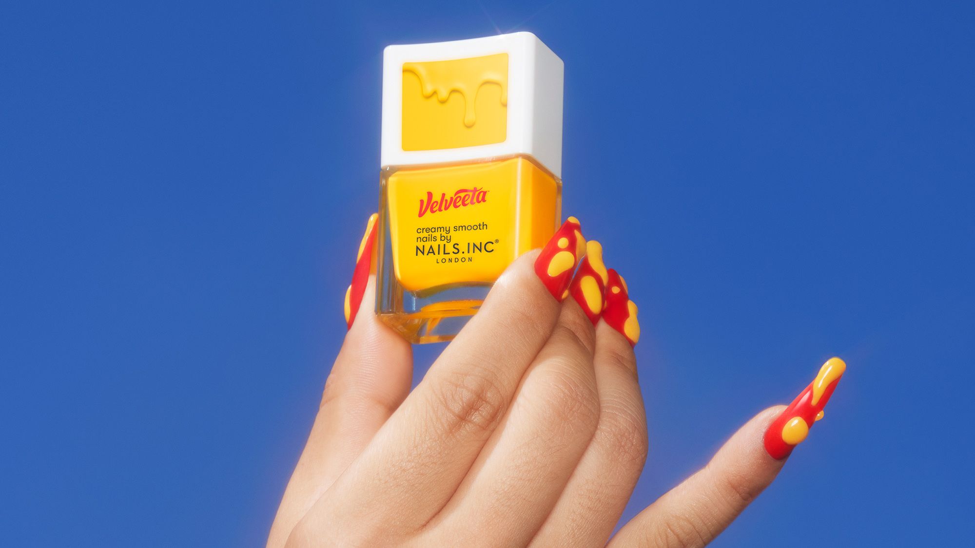 Velveeta releases a cheese-scented nail polish in collaboration with Nails Inc. | CNN Business Velveeta releases a cheese-scented nail polish in collaboration with Nails Inc. | CNN Business