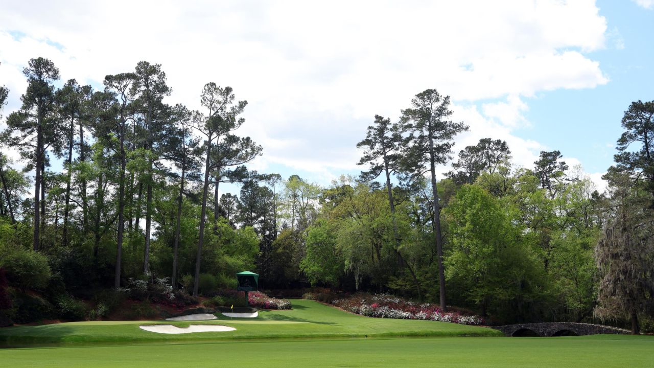 A general view of the 12th hole at Augusta National Golf Club.