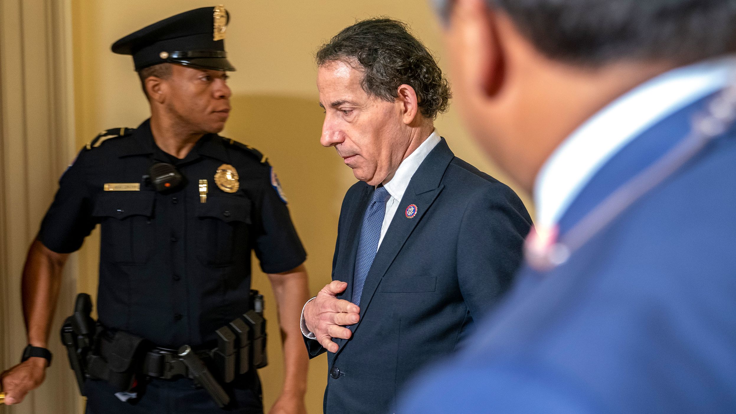 Raskin arrives for the June 16 hearing.