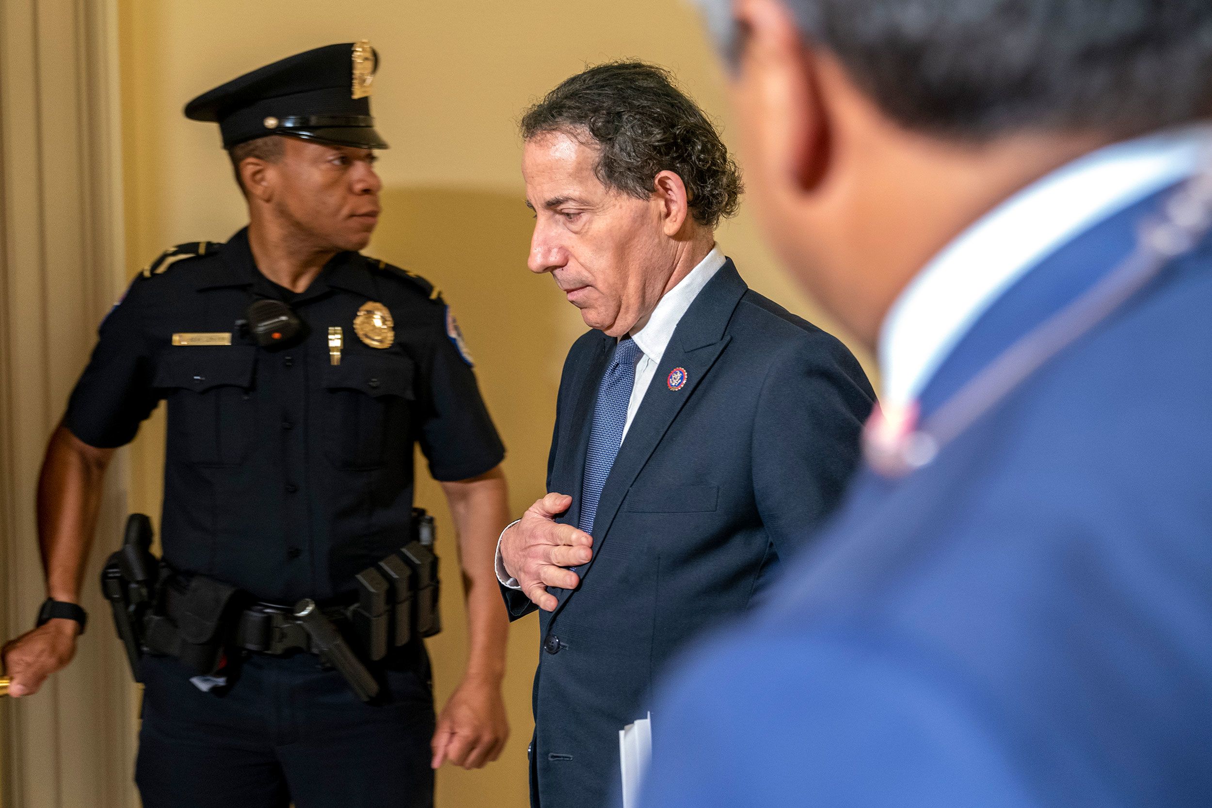 Raskin arrives for the June 16 hearing.