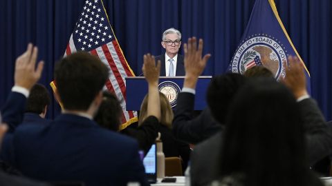 Federal Reserve Chairman Jerome Powell speaks during a news conference at the Federal Reserve Building in Washington, DC June 15, 2022.
