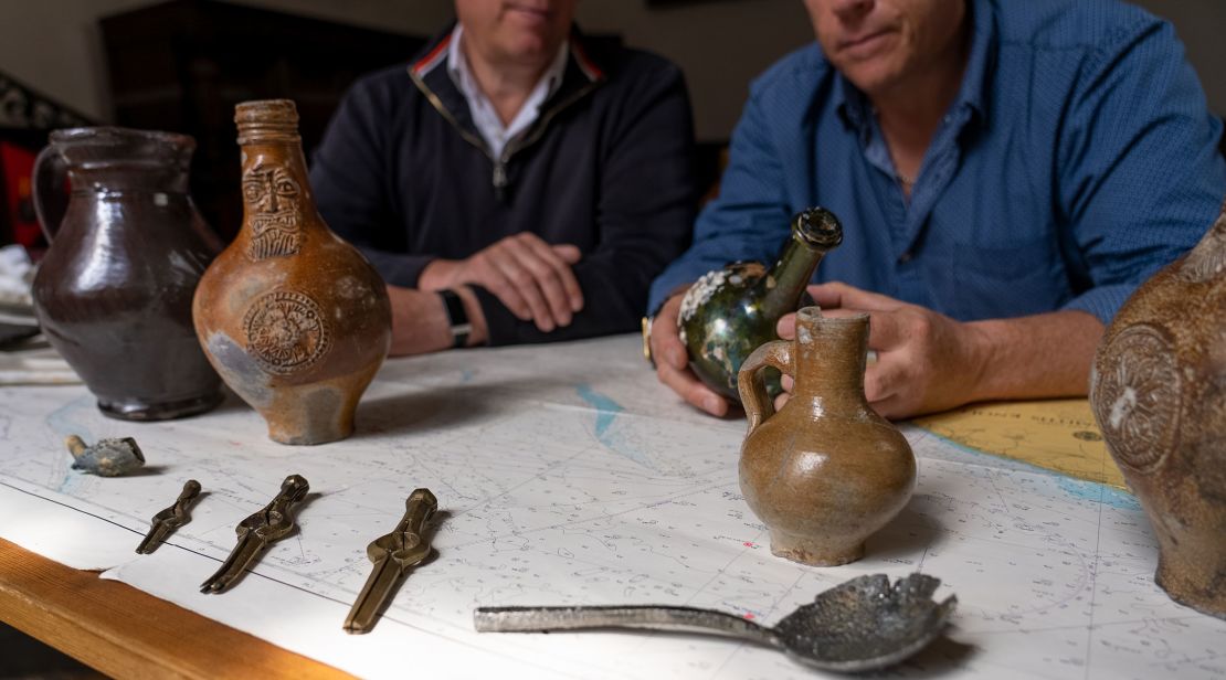 Some of the artifacts from the 1682 wreck have been retrieved and conserved.