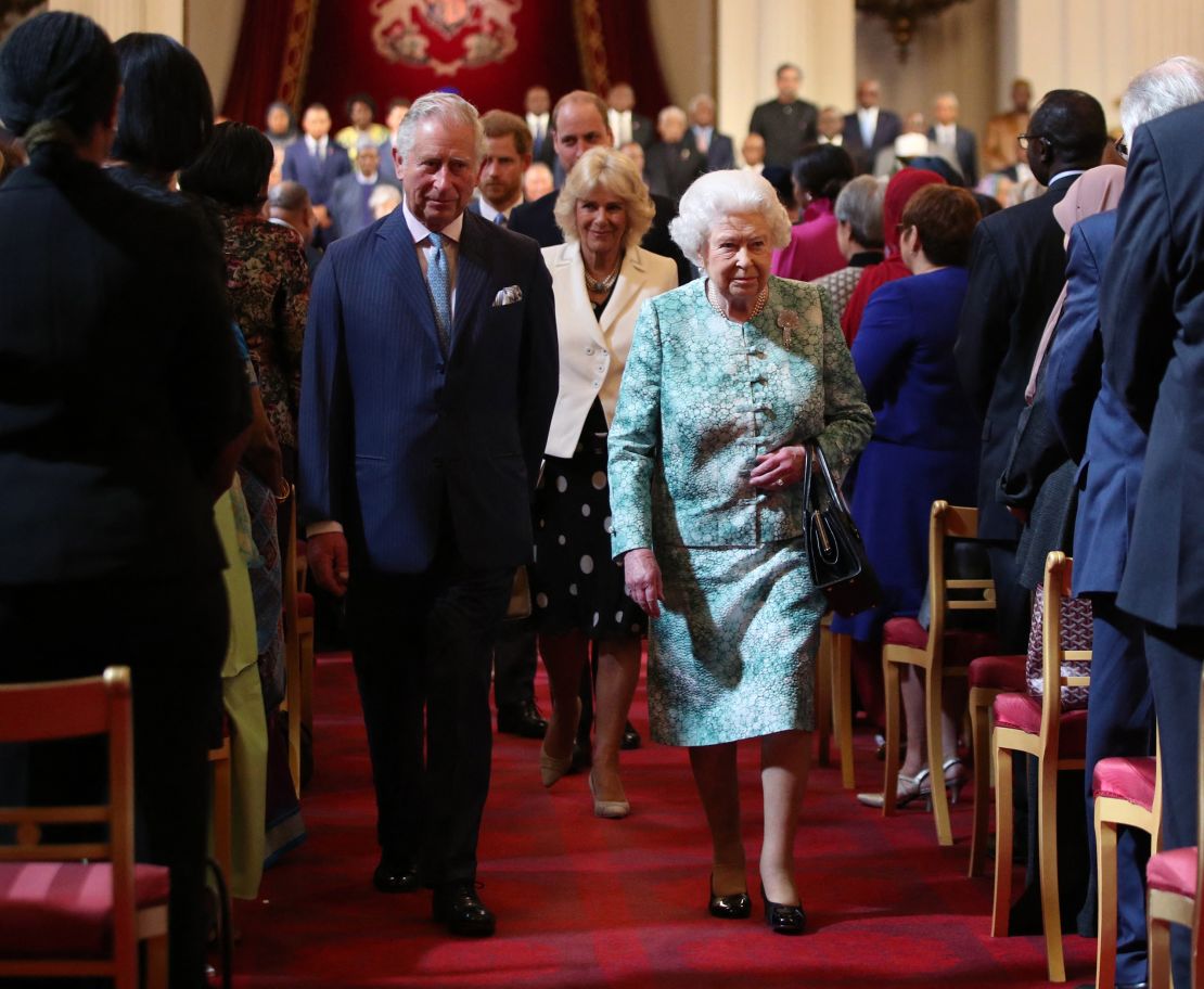 The Queen and Prince Charles at the last Commonwealth Heads of Government Meeting (CHOGM) in London in 2018.