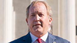 Texas Attorney General Ken Paxton speaks to anti-abortion activists at a rally outside the Supreme Court, Monday, Nov. 1, 2021, on Capitol Hill in Washington.