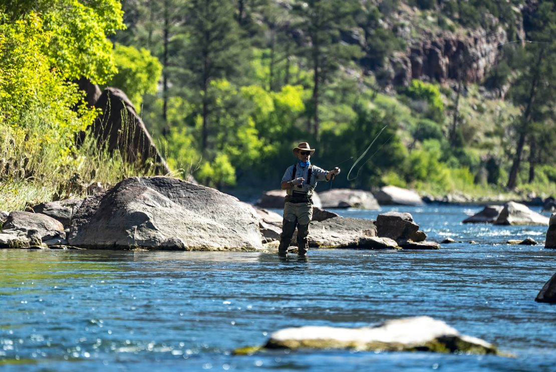 Fly fishing the Colorado River at the Kemp-Breeze State Wildlife