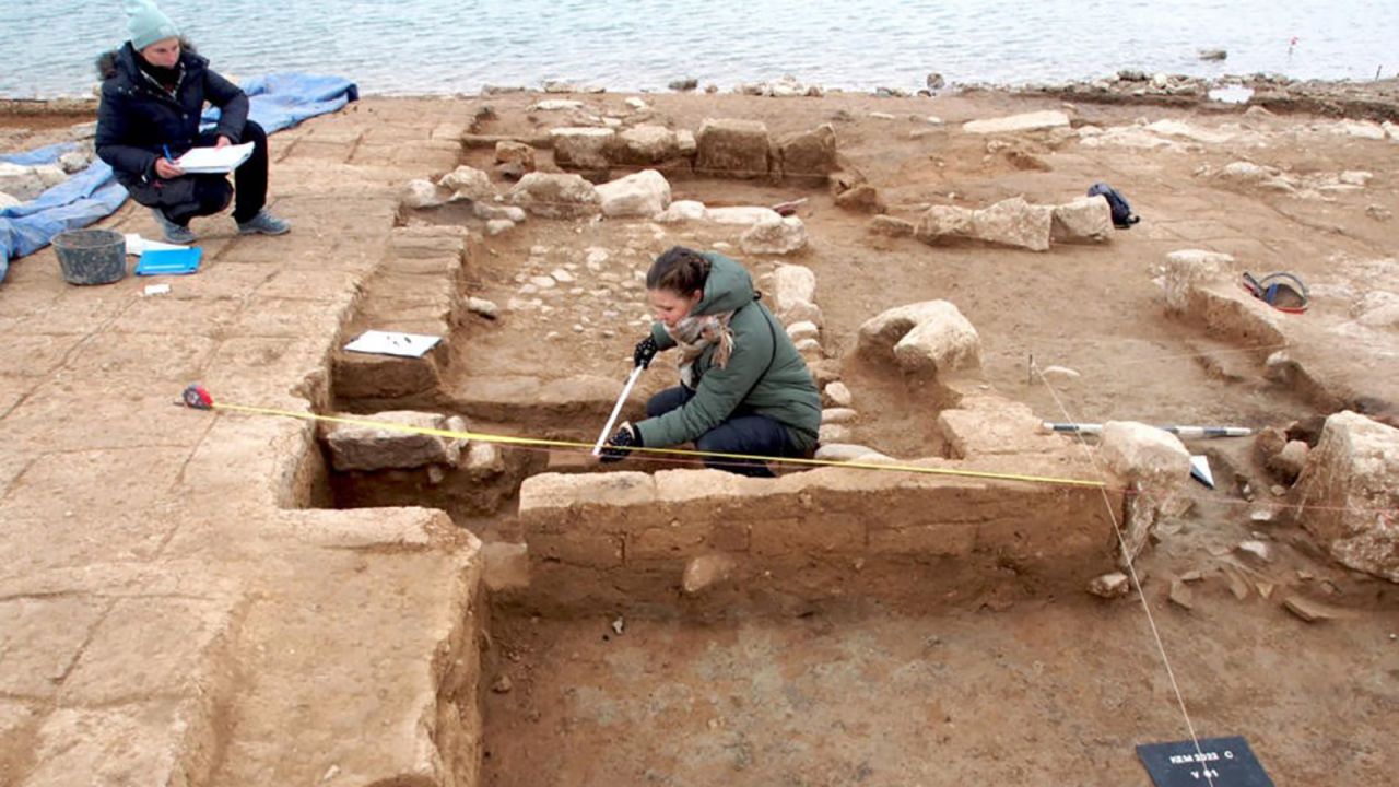 Archaeologists had to work in extreme weather, like storms and freezing temperatures, to excavate the settlement before it disappeared underwater.  