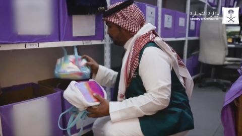 Saudi officials seize rainbow-colored toys and clothing from shops in the country's capital, Riyadh.