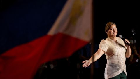 Sara Duterte-Carpio in Paranaque City, Metro Manila, Philippines, two days before the May 9 election.