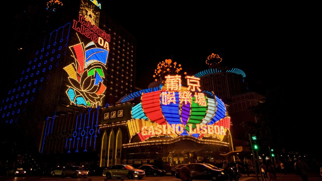 Casino Lisboa in Macao, photographed in 2009. 