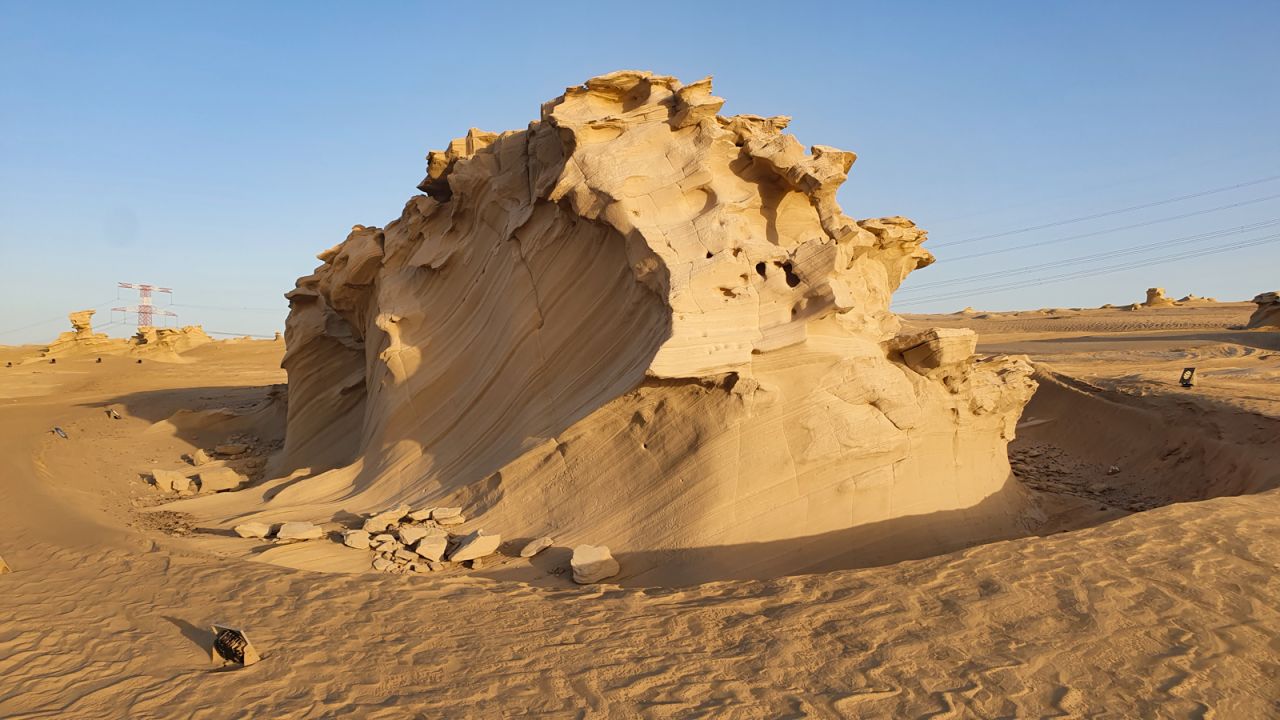 The fossil dunes were formed over thousands of years.