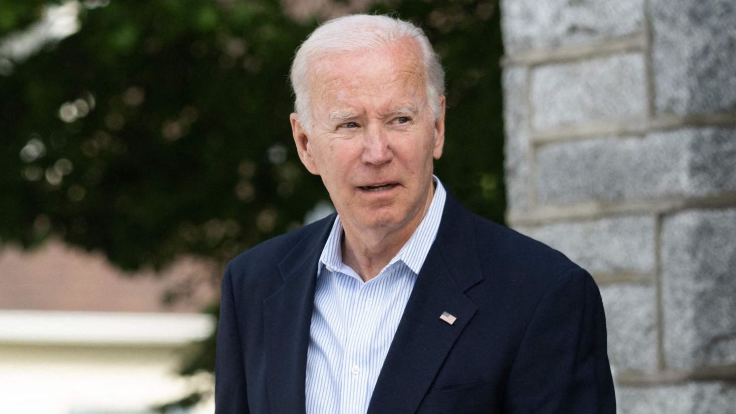 President Joe Biden departs St Edmonds Catholic Church in Rehoboth Beach, Delaware, on June 18, 2022.