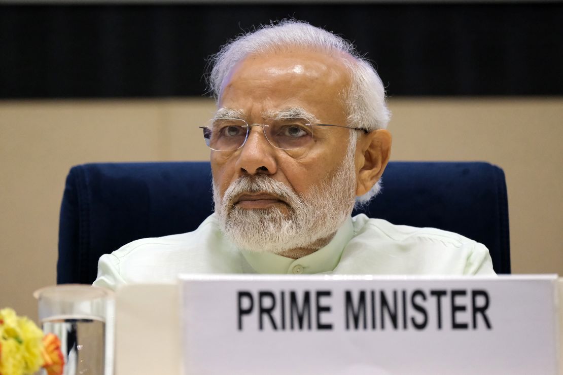 India's Prime Minister, Narendra Modi, pictured here on June 6, has not publicly commented on the recent BJP officials' comments about the Prophet Mohammed.