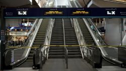 uk rail workers strike empty station