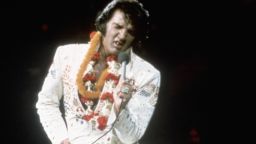 Elvis Presley performs onstage at  the International Convention Center in Honolulu Hawaii on January 14 1973. 
