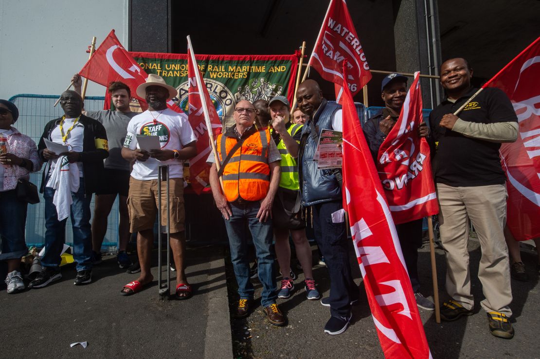 The biggest rail strikes in 30 years started on Monday night with trains canceled across the UK for much of the week. 