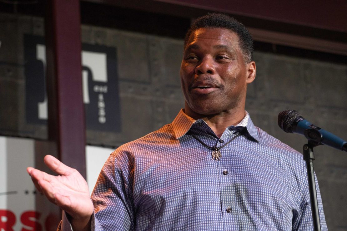 Heisman Trophy winner and Republican candidate for US Senate Herschel Walker speaks at a rally on May 23, 2022 in Athens, Georgia.