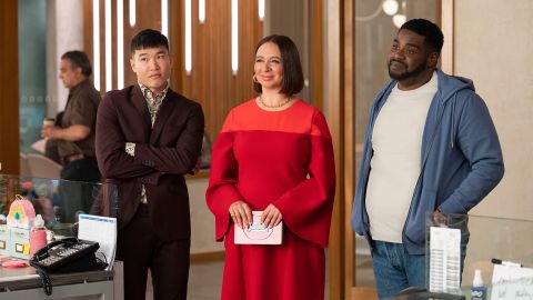 Joel Kim Booster, Maya Rudolph and Ron Funches in 'Loot.'
