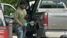 A customer prepares to pump diesel fuel at this Madison, Miss., Sam's Club, Tuesday, May 24, 2022. Wholesale retail chains stores like Costco and Sam's Club tend to price their gas and diesel competitively against one another while major gas chain prices are usually higher. (AP Photo/Rogelio V. Solis)