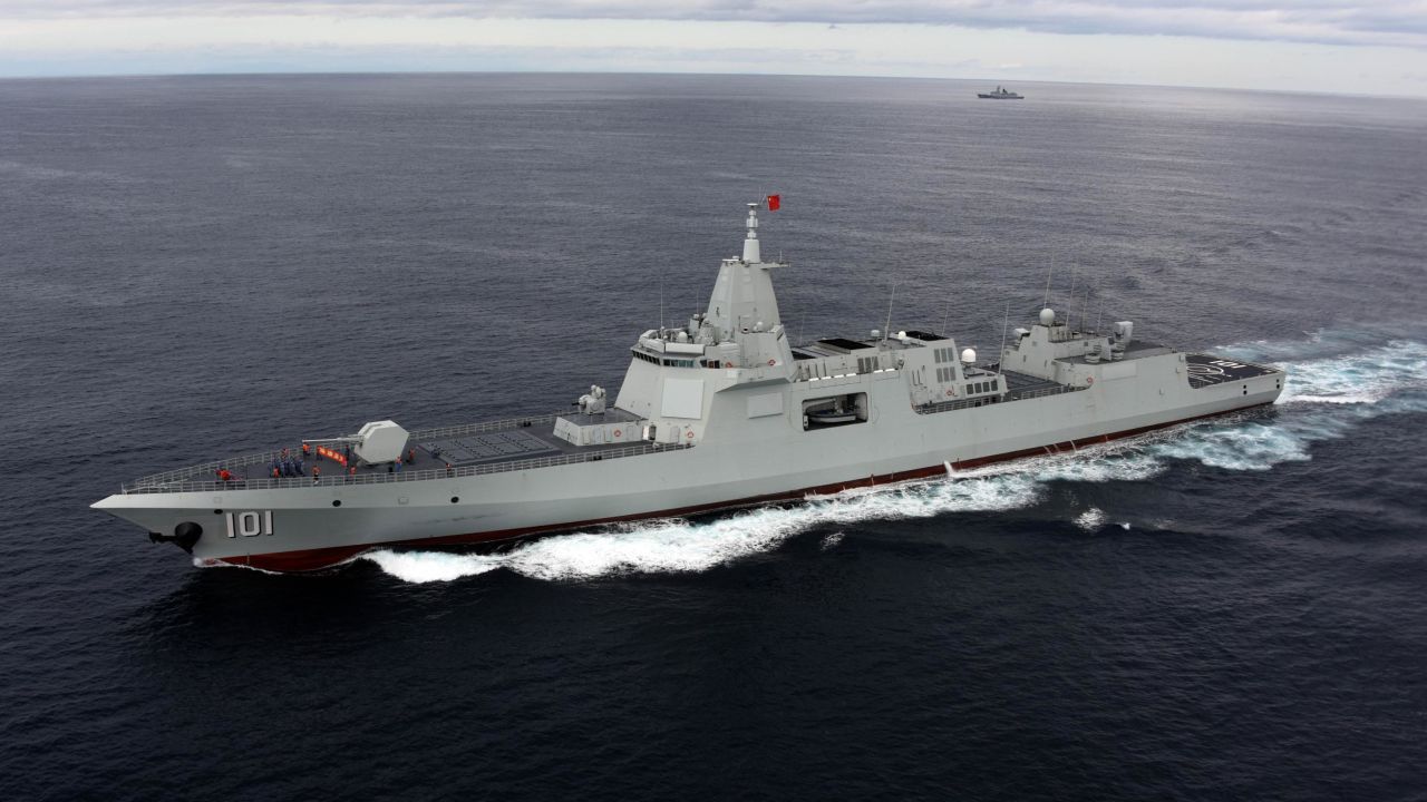 China's type 055 guided-missile destroyer Nanchang in the Western Pacific on October 19, 2021.