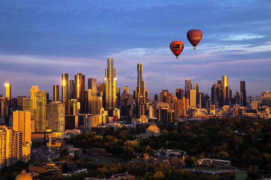 <strong>The world's most liveable cities for 2022:</strong> The Economist Intelligence Unit's (EIU) Global Liveability Index ranked Melbourne, Australia (pictured) in a tie for 10th place. Click through to see the rest of the list.