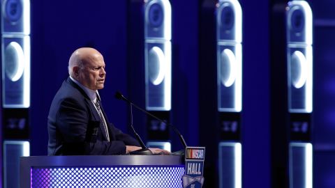 Bruton Smith makes his Hall of Fame acceptance speech on January 23, 2016 in Charlotte, North Carolina.