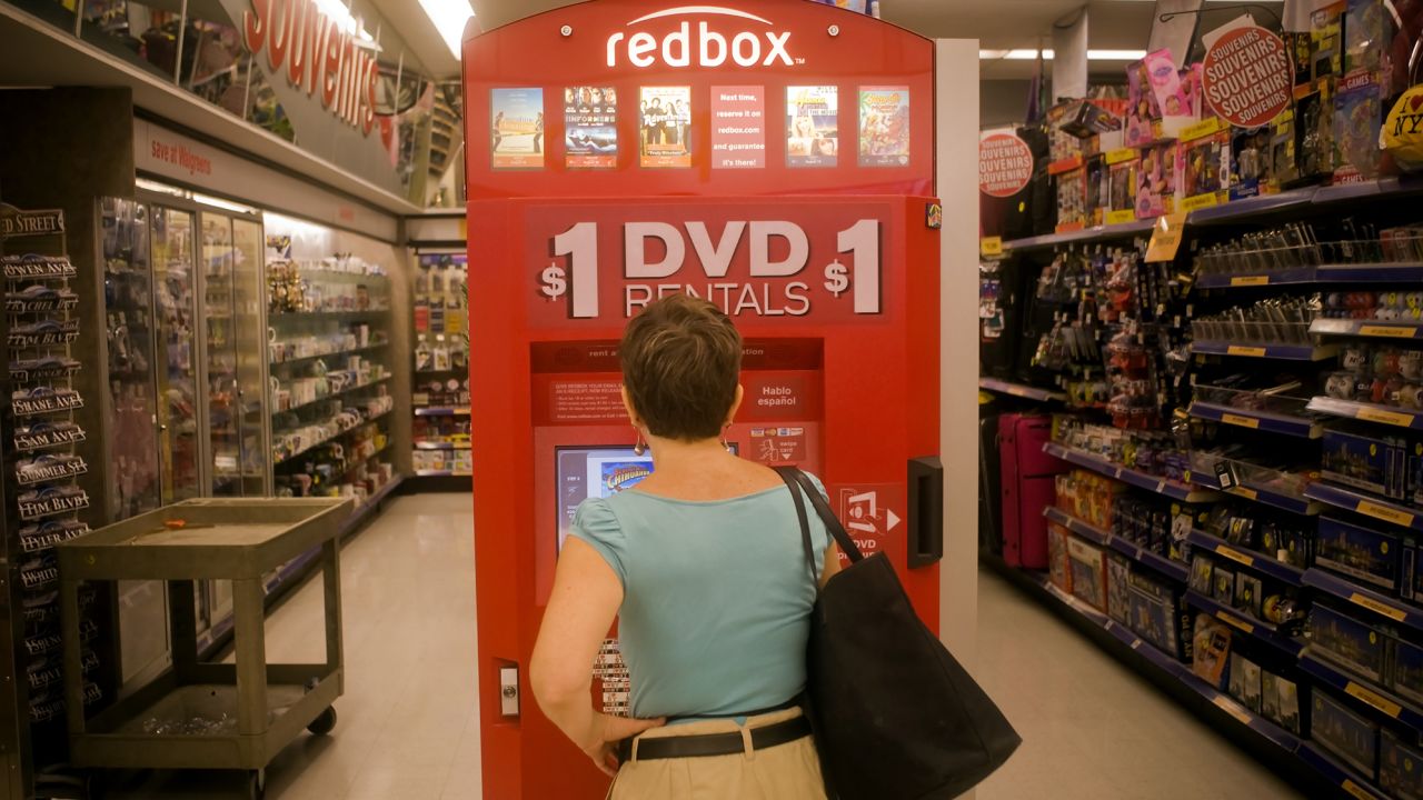 A Redbox DVD rental kiosk in a Walgreen's drug store in New York from 2009.