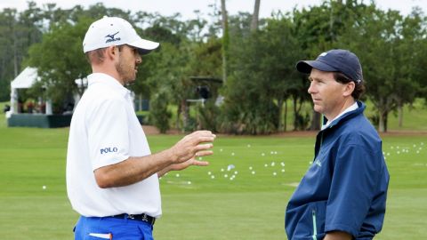 Pickens with Jonathan Byrd, another of his clients and a five-time PGA Tour winner.