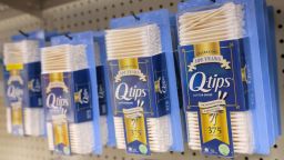Q-tips, a brand of Unilever, is seen on display in a store in Manhattan, New York City, U.S., March 24, 2022.