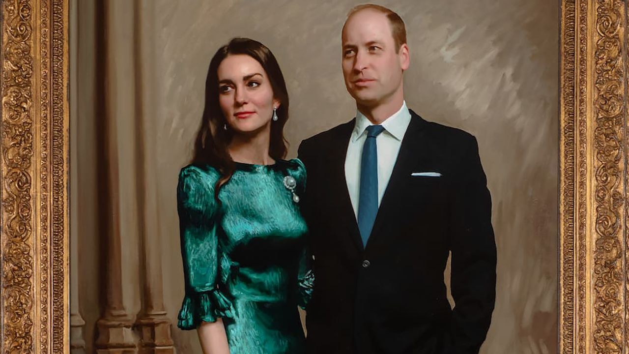 The official joint portrait of the Cambridges. 