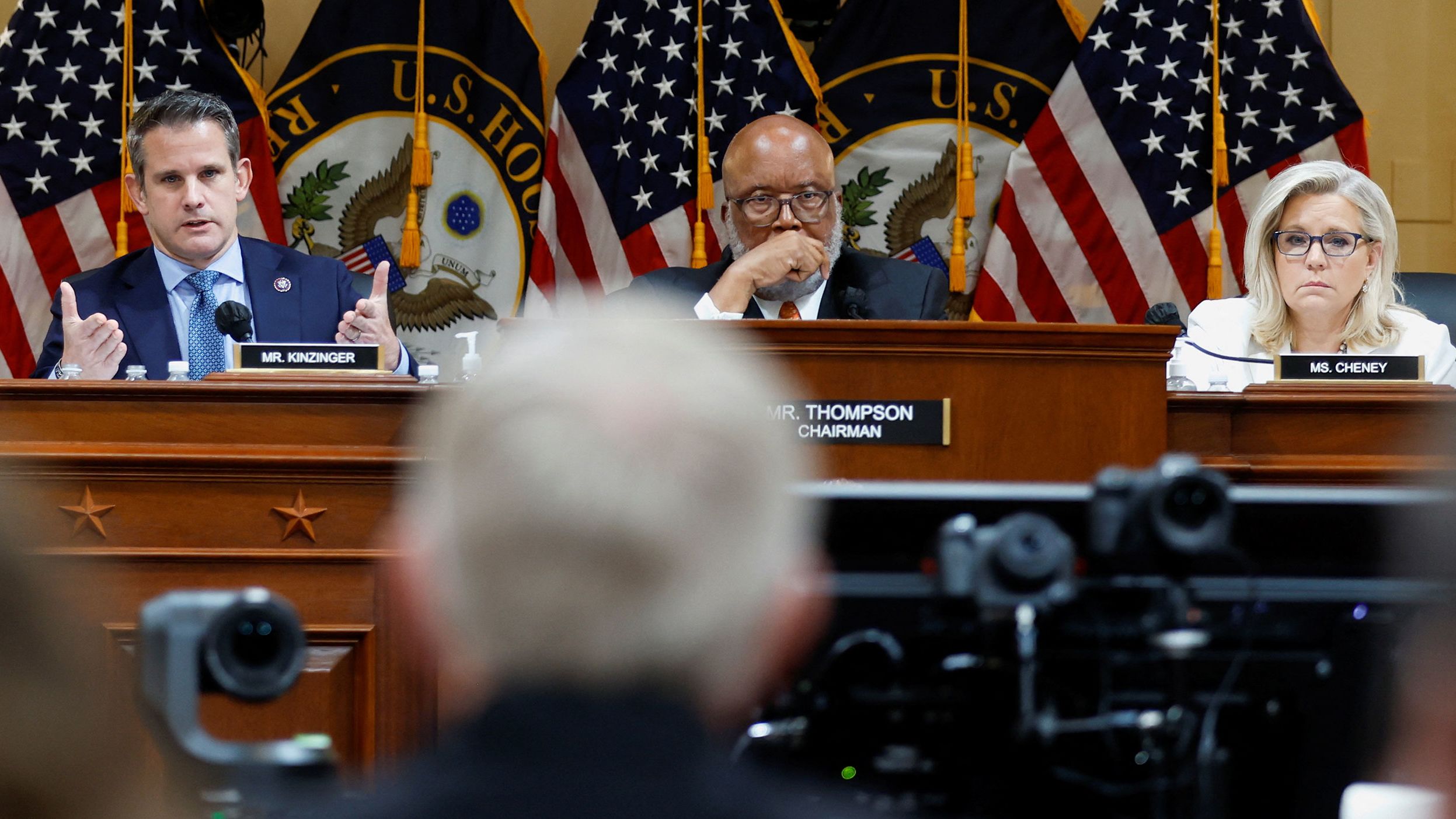 Kinzinger speaks during the committee hearing on June 23.