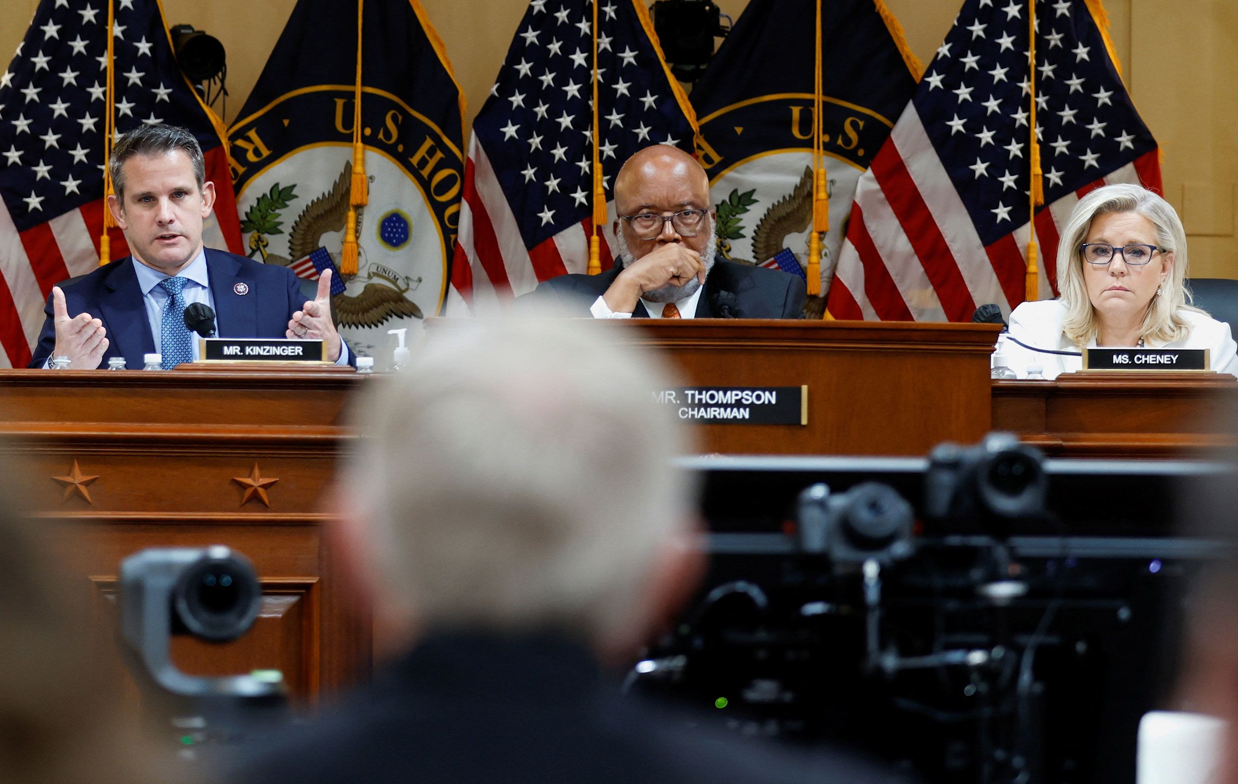 Kinzinger speaks during the committee hearing on June 23.