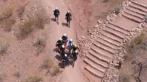 First responders rescue hikers Thursday on Camelback Mountain in Phoenix.