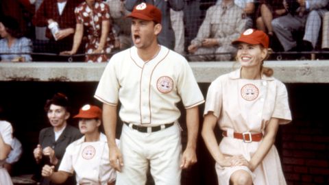Tom Hanks and Geena Davis in 'A League of Their Own.'
