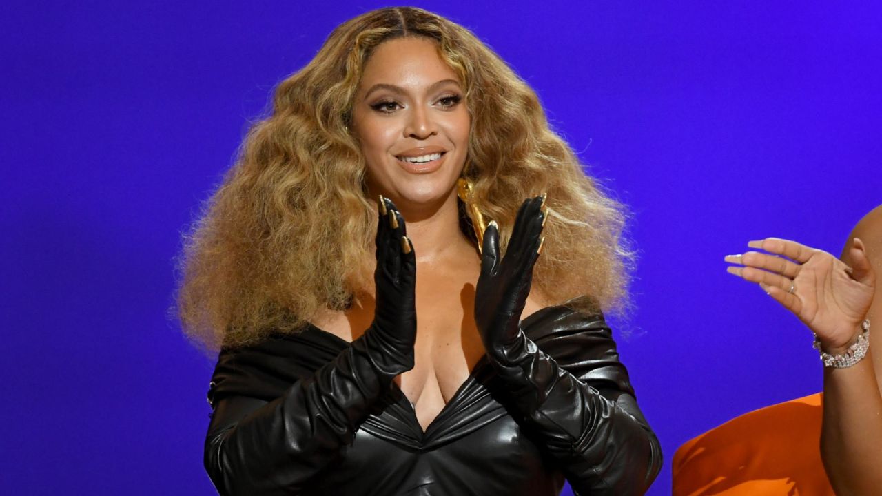 Beyoncé accepts the best rap performance award for 'Savage' onstage during the 63rd Annual Grammy Awards at Los Angeles Convention Center on March 14, 2021 in Los Angeles, California.