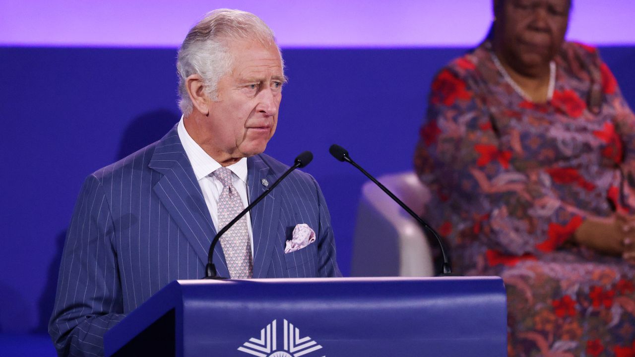 Then-Prince Charles speaks during the opening ceremony of the Commonwealth Heads of Government Meeting in Kigali, Rwanda on June 24. 