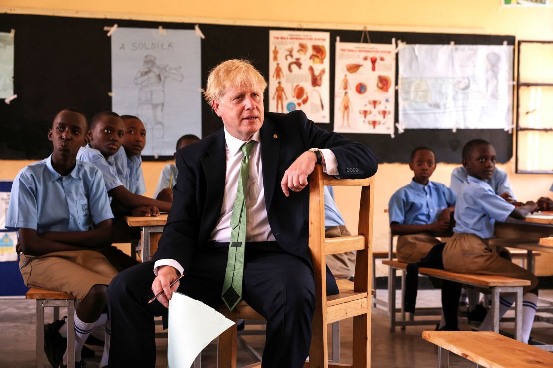British Prime Minister Boris Johnson is in Rwanda for a Commonwealth summit at a perilous moment of his premiership.
