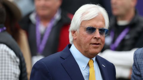 DEL MAR, CALIFORNIA - NOVEMBER 05: Trainer Bob Baffert looks on in the winners circle after his horse Corniche won the Breeders' Cup Juvenile at Del Mar Race Track on November 05, 2021 in Del Mar, California. (Photo by Rob Carr/Getty Images)