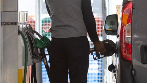 A customer fills their van at a Shell petrol station in London on Monday, June 13, 2022. 