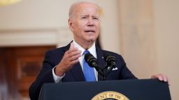President Joe Biden speaks at the White House in Washington, on Friday, June 24, 2022, after the Supreme Court overturned Roe v. Wade. 