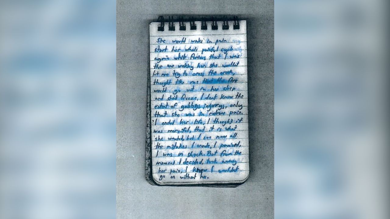 One of the pages from Brian Laundrie's notebook that was released by Steven Bertolino, the Laundrie family attorney.