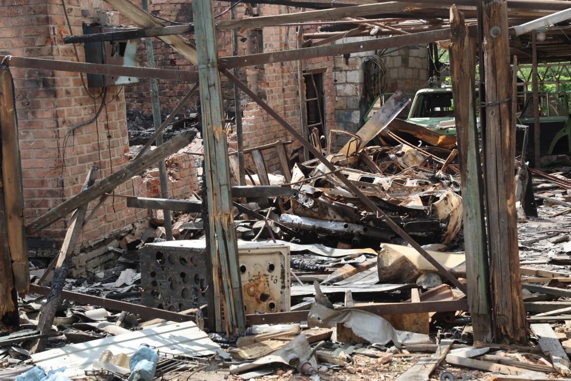 Artillery shells hit the town of Bakhmut on the morning on June 26, 2022, damaging several homes and killing at least one person.
