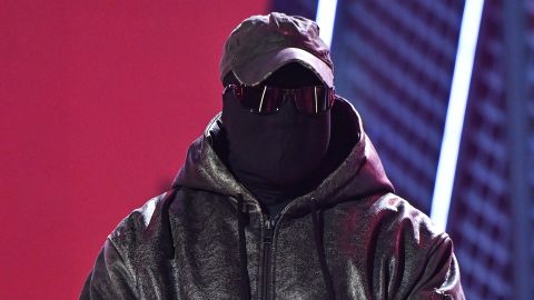 Kanye West onstage during the 2022 BET Awards on Sunday.
