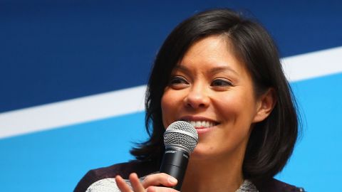 MSNBC host Alex Wagner moderates a panel discussion on human trafficking during the Clinton Global Initiative University at Washington University on April 6, 2013 in St Louis Missouri. 
