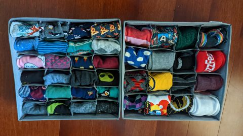 Criusia Sock Organizer, 3-Pack