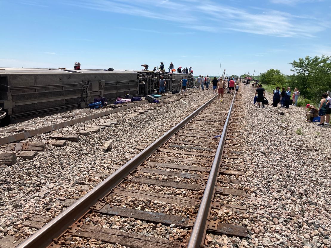 Four people were killed in Monday's derailment, officials say.