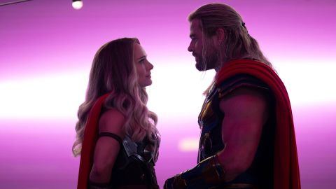 Natalie Portman and Chris Hemsworth in 'Thor: Love and Thunder.'