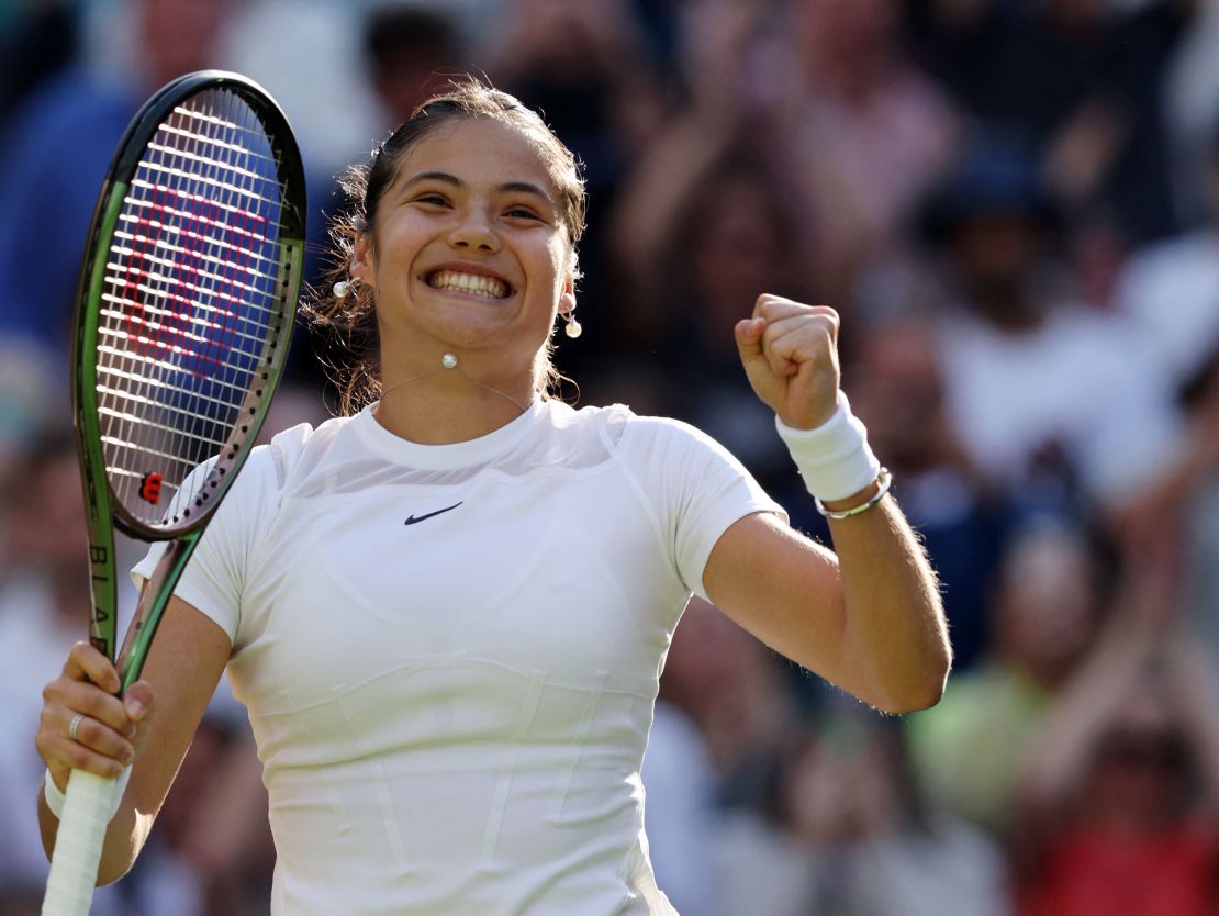 Raducanu got her Wimbledon campaign off the mark with a win against Van Uytvanck.