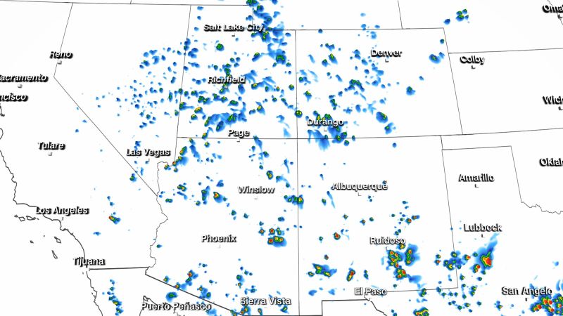 Monsoon rain for the Southwest as the Pacific Northwest cools