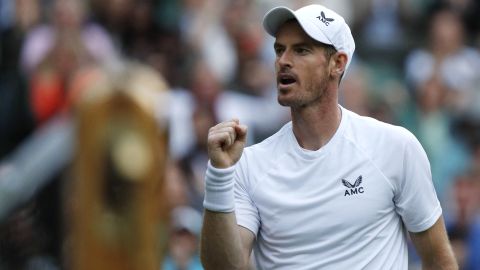 Andy Murray beat Australia's James Duckworth in four sets in the first round at Wimbledon.
