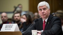 Gov. Rick Snyder, R-Mich. testifies during the House Oversight and Government Reform Committee hearing on lead contaminated drinking water in Flint, Michigan on Thursday, March 17, 2016. 
